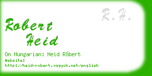 robert heid business card